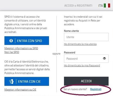 Registrazione Wiki Acquisti In Rete PA