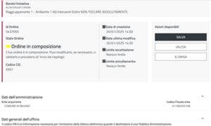 Salva e Valida - modifica CIG Atto modificativo