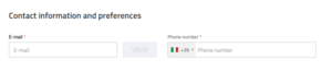 Contact details and preferences