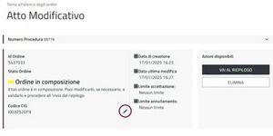Modifica CIG Atto Modificativo